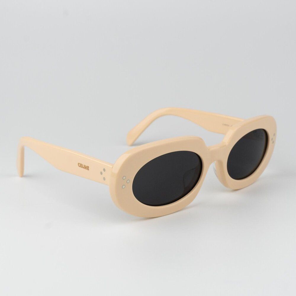 Celine 3 DOTS Women Sunglasses Ivory Grey Geometric CL40276U 25A BRAND NEW - Picture 5 of 10